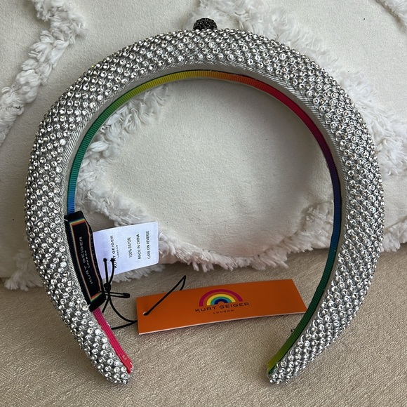 KURT GEIGER VERY SPARKLY CRYSTAL HEADBAND Silver - Picture 5 of 17